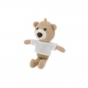 Urso de pelúcia personalizado com cone de doces em bolsa de papel infantil para aniversário
