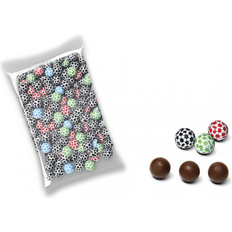 Mini jarra com dois bombons apresentada em caixa personalizada com adesivo de comunhão