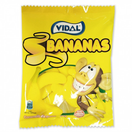 Tarro de bananas de guloseimas personalizado com adesivo de bebê para batizados