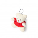chaveiro de urso e bombons de coração em pote personalizado com adesivo romântico para presentear