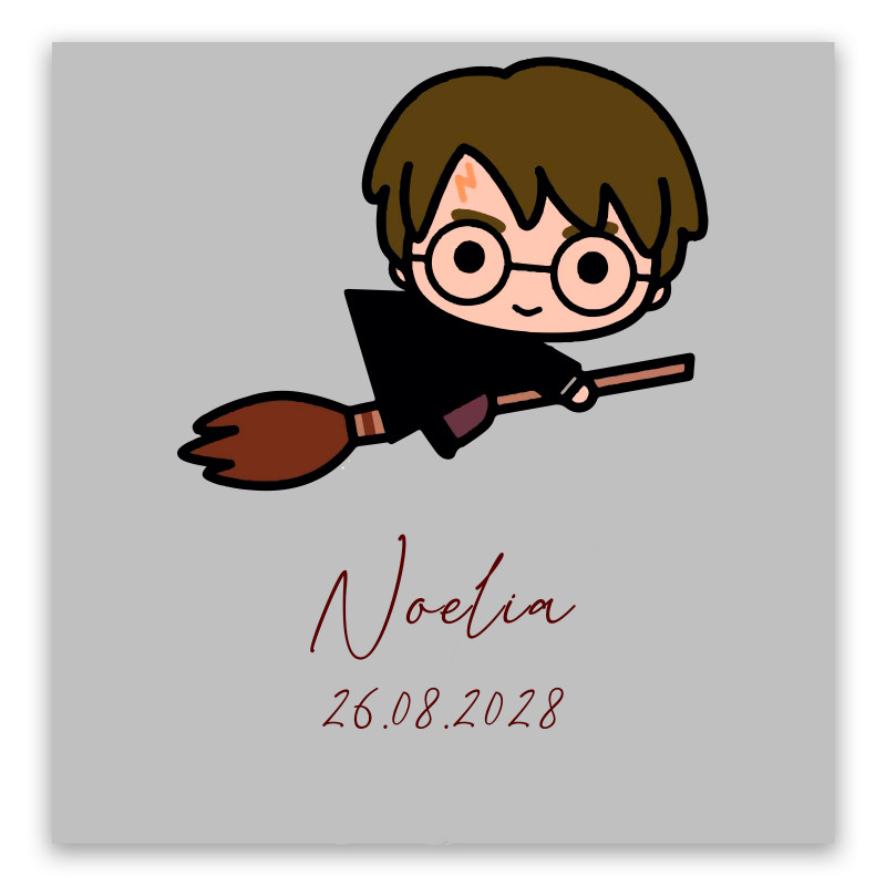 Adesivo quadrado 5x5cm inspirado em Harry Potter personalizado