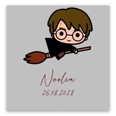 Adesivo quadrado 5x5cm inspirado em Harry Potter personalizado