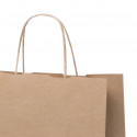 Necessaire de juta em saco kraft com adesivo personalizado