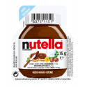 Nutella individual com colher de biscoito em bolsa personalizada com adesivo de super-heróis para detalhes
