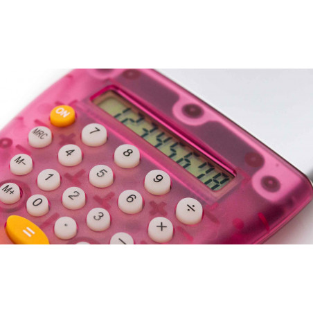 Calculadora personalizada movida a água com adesivo oval dos Vingadores