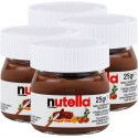 Nutella em pote pequeno com colher de biscoito apresentado em saco de comunhão personalizável e fecho