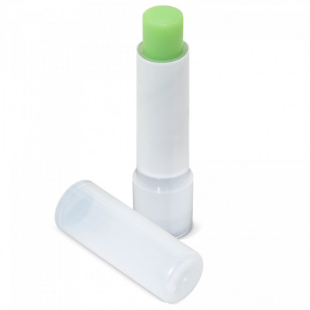 Bálsamo labial hidratante de aloe vera com adesivo cálice para detalhes de primeira comunhão