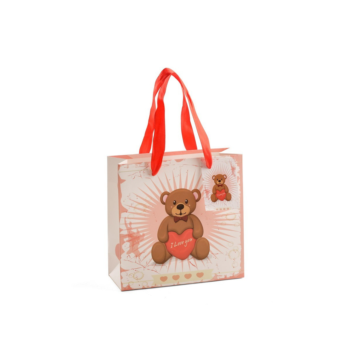 Bolsa pequena de ursinho de pelúcia