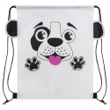 Conjunto de cachorro de brinquedo com acessórios, casinha e mochila saco