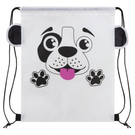 Conjunto de cachorro de brinquedo com acessórios, casinha e mochila saco