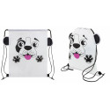 Conjunto de cachorro de brinquedo com acessórios, casinha e mochila saco