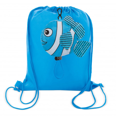 Mochila dobrável modelo peixe e ovo surpresa de animais marinhos