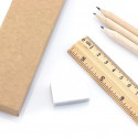 Lápis com acessórios de escrita em estojo de papelão com adesivo personalizado para comunhão menina