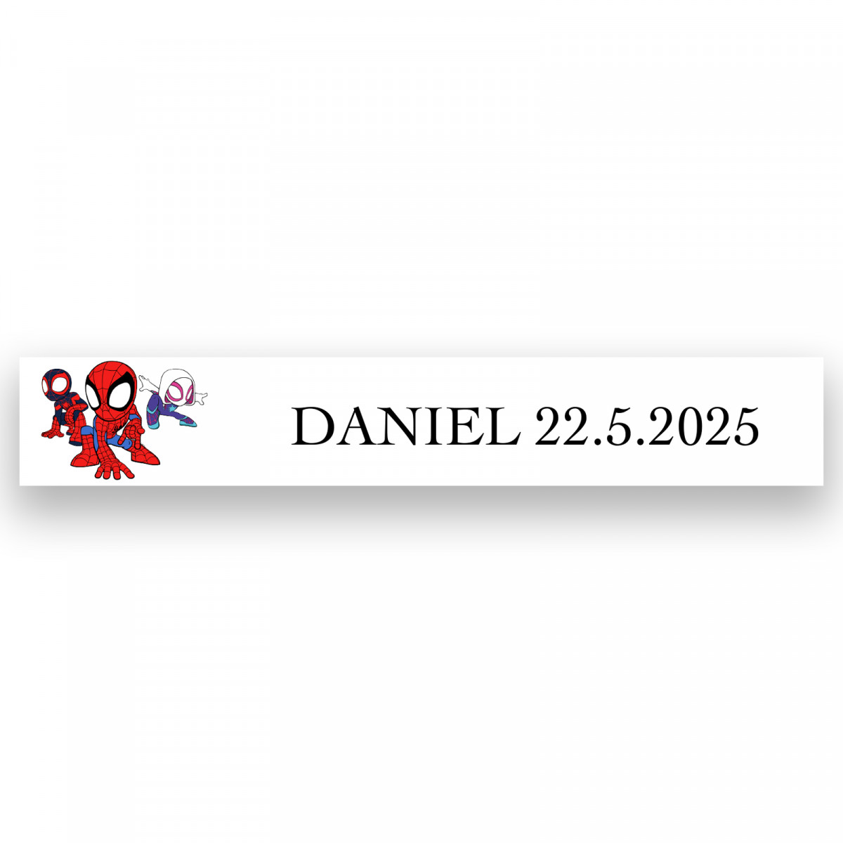 Adesivo do spidey e sua super equipe 5x1cm personalizado