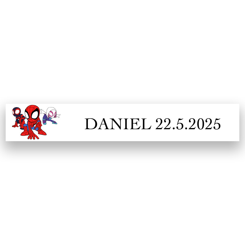 Adesivo do spidey e sua super equipe 5x1cm personalizado