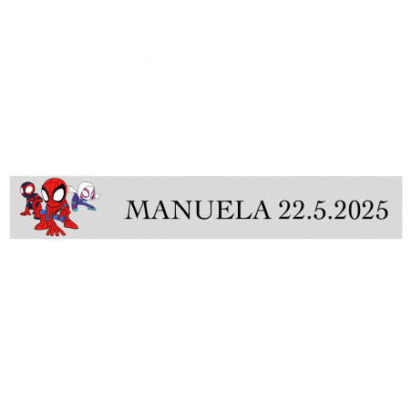 Adesivo Spidey e supertime 5x1 fundo transparente para personalização