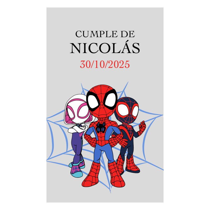 Adesivo personalizado do spidey e sua super equipe 3x5cm fundo transparente