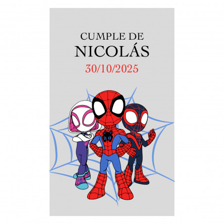 Adesivo personalizado do Spidey e sua super equipe 3x5cm fundo transparente