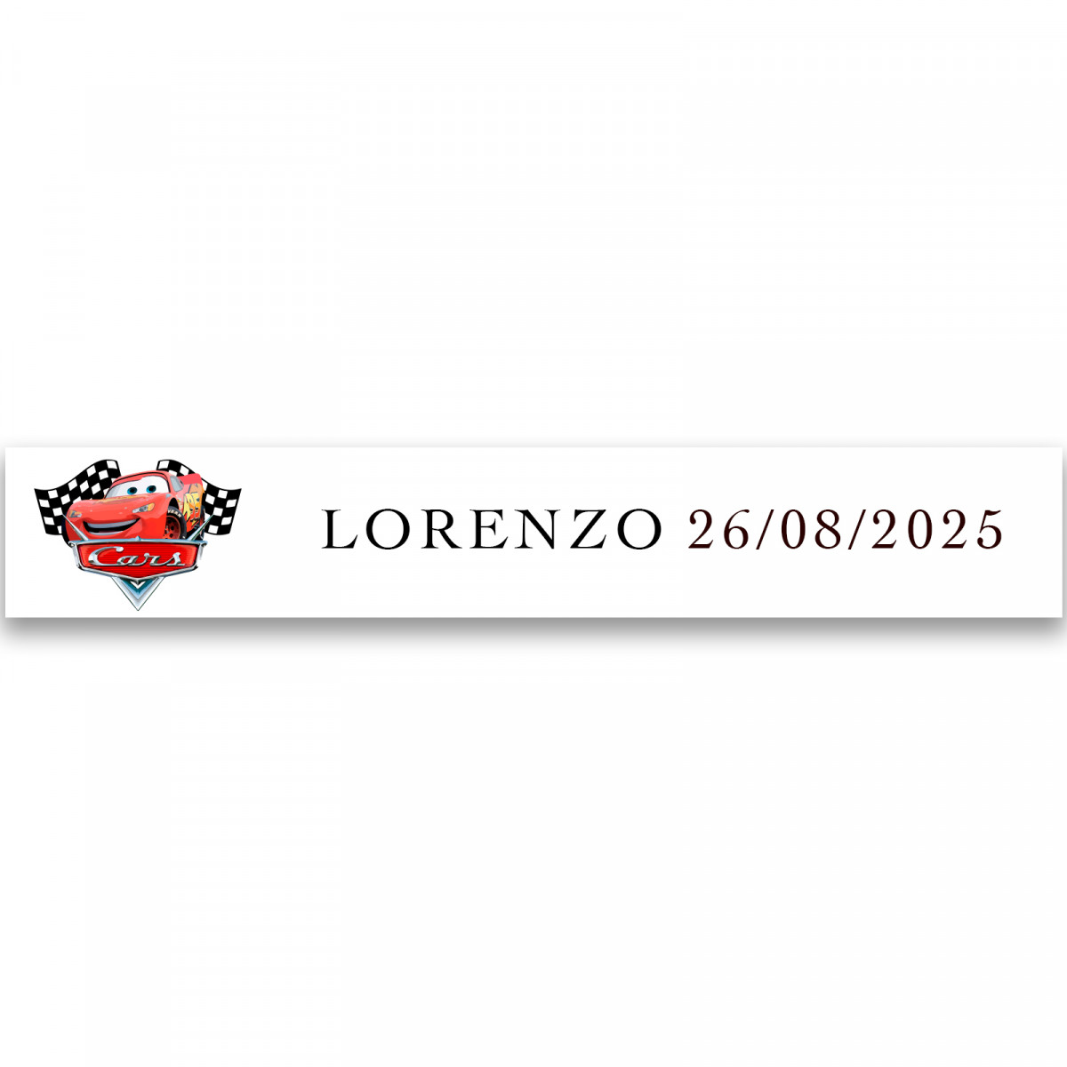 Adesivo personalizado cars para eventos 5x1cm