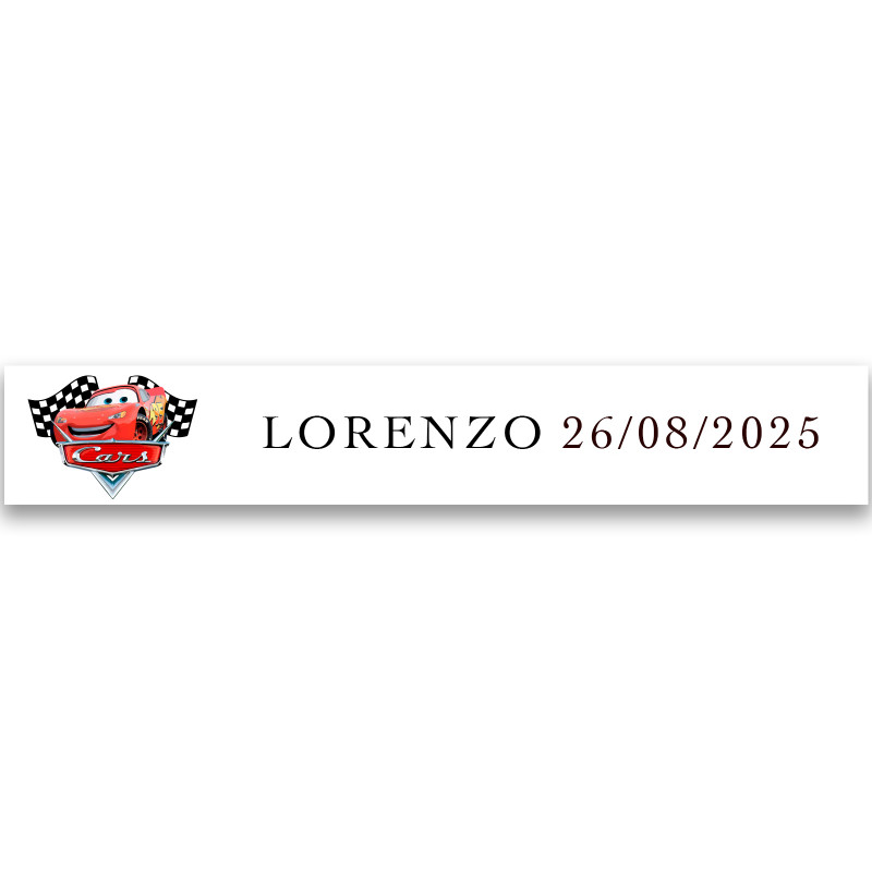 Adesivo personalizado cars para eventos 5x1cm