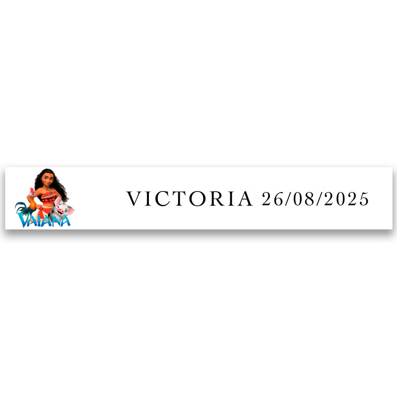 Adesivo personalizado temática moana para detalhes de comunhão batizado ou aniversário 5x1cm