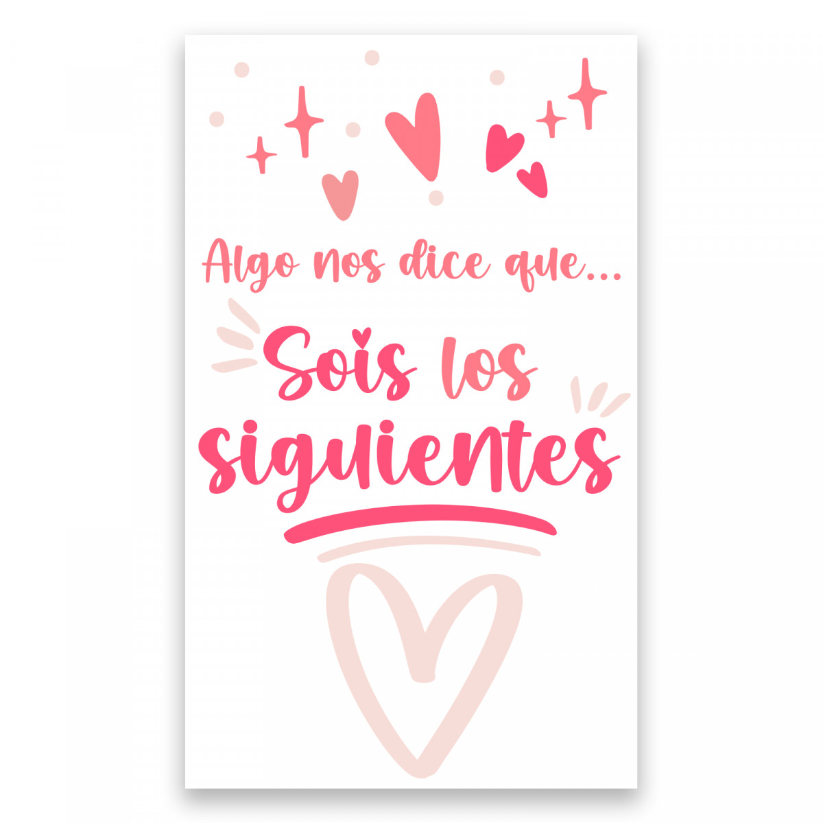 Adesivo sois os seguintes mensagem especial para alguns convidados 3x5cm