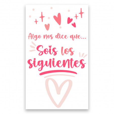 Adesivo para casamento de 3x5 cm com a frase vocês são os próximos