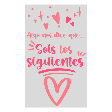 Adesivo para casamento de 3x5 cm com a frase vocês são os próximos