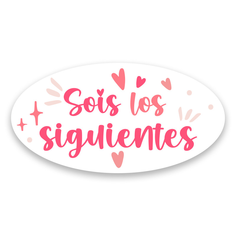 Adesivo ovalado para casamento com a frase são os seguintes 4x2cm