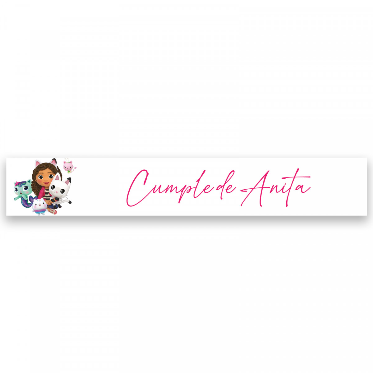 Adesivo personalizado gabby e os gatos ideal para decorar seus pacotinhos de aniversário 5x1cm