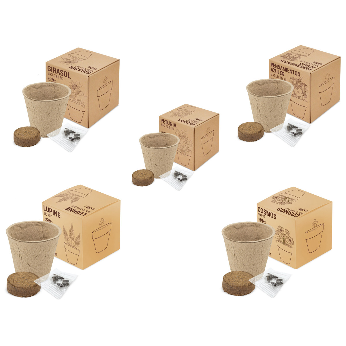 Vaso bio sementes