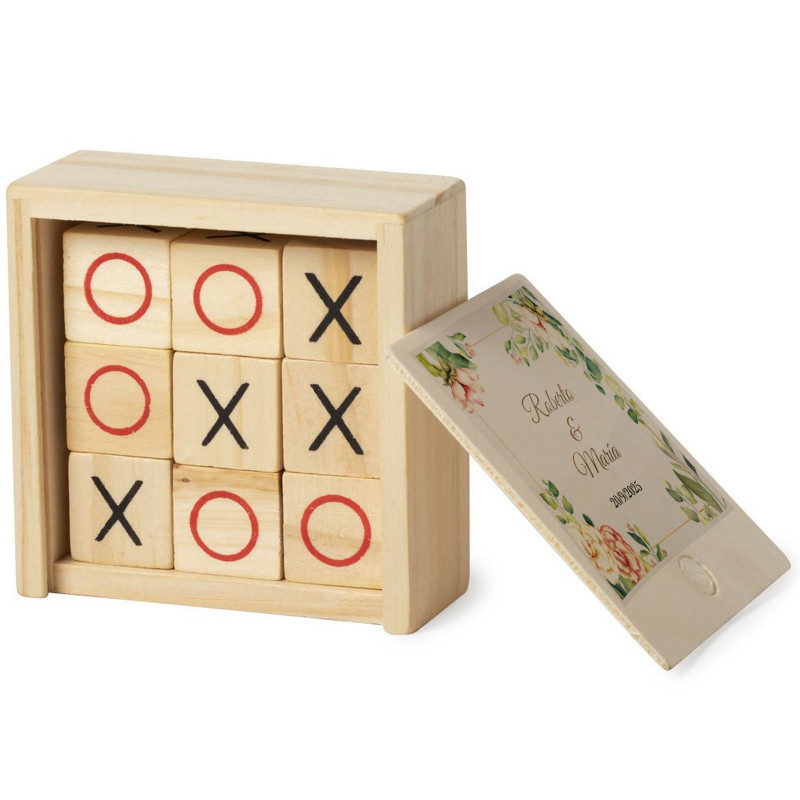 Jogo da velha de madeira personalizado um detalhe original para seus convidados