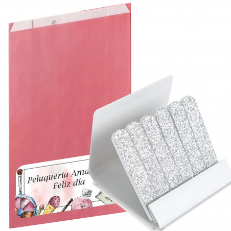 Limas de unhas prateadas, presente perfeito para convidados e clientes