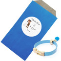 Pulseira Elegante com Borla Azul Um Detalhe Exclusivo para Convidados