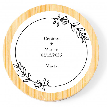 Abridor de garrafas de bambu personalizado detalhe único para eventos