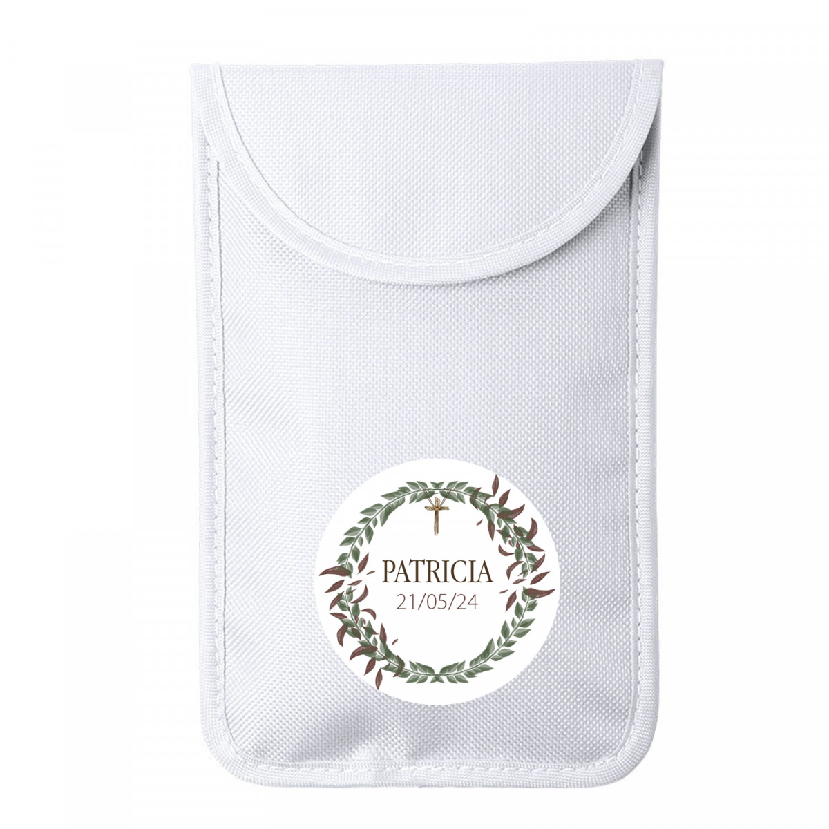 Capa personalizada para móvel com adesivo para comunhão