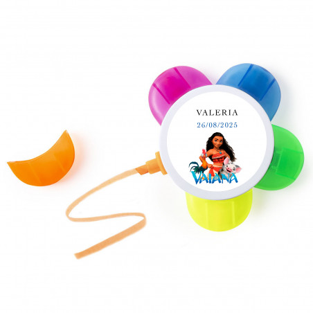 Marcador em forma de flor personalizado coleção vaiana