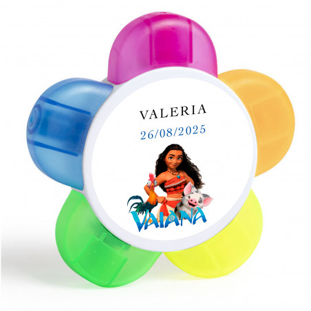 Marcador em forma de flor personalizado coleção vaiana