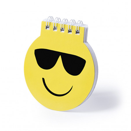 Caderno emoji com caneta e envelope kraft personalizado detalhe divertido para convidados