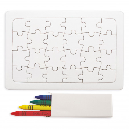 Quebra cabeça para colorir personalizado com design mágico detalhe para eventos infantis