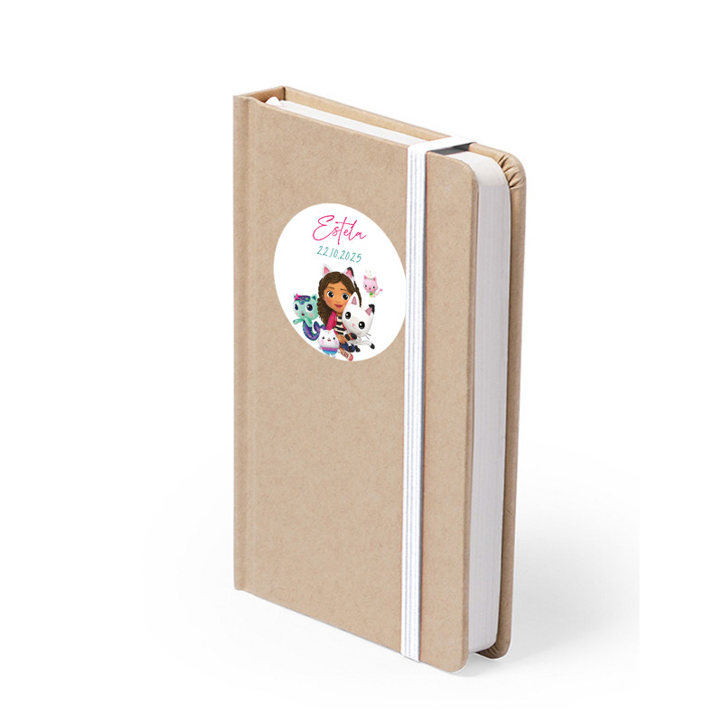 Caderno personalizado com desenho infantil detalhe ecológico para eventos