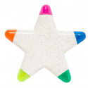 Marcador fluorescente estrela personalizado detalhe original para eventos infantis