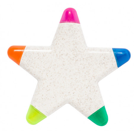 Marcador fluorescente estrela personalizado detalhe original para eventos infantis