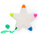 Marcador fluorescente estrela personalizado detalhe original para eventos infantis