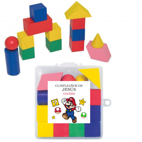 Quebra-cabeça de madeira infantil personalizado com Super Mario 14 peças