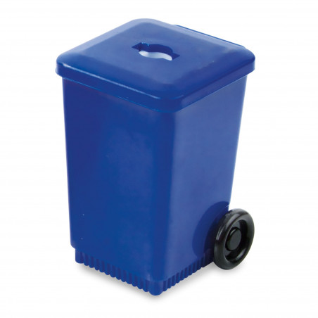 Lápis com formato de recipiente azul personalizado