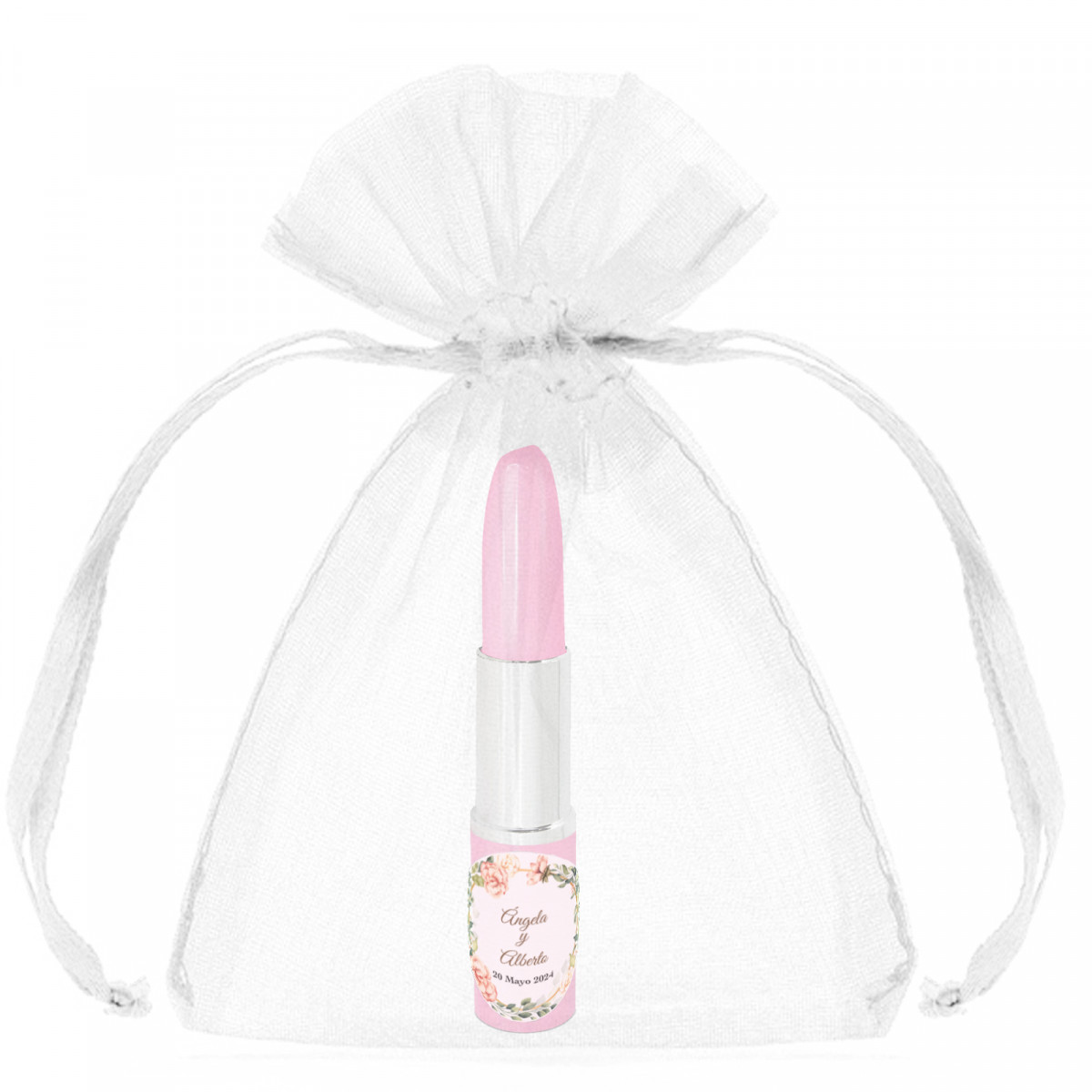 Caneta batom com bolsa de casamento personalizada