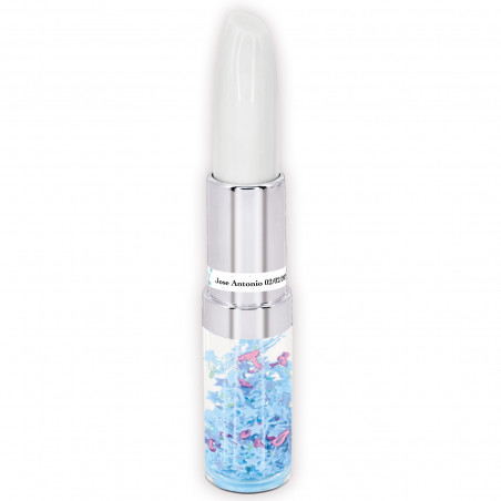 Caneta batom com adesivo para detalhes de batizado