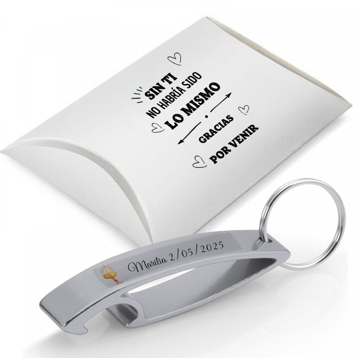 Llavero abridor personalizado para comunhão