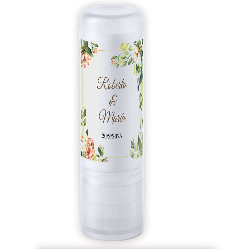Bálsamo labial personalizado com proteção solar spf15: detalhe útil e elegante para celebrações